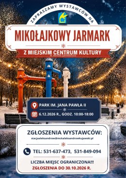 Mikołajkowy Jarmark z Miejskim Centrum Kultury im. Mariana Szafrańskiego