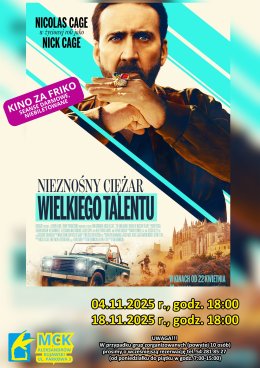 Nieznośny ciężar wielkiego talentu - Kino za friko! (seanse darmowe, niebiletowane)